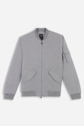 GIUBBOTTO BOMBER IMBOTTITO GRIGIO CHIARO